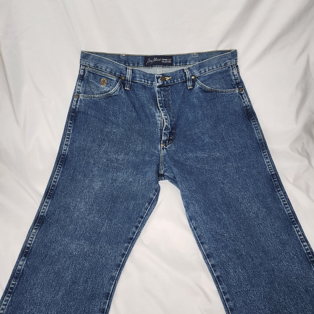 Wrangler George Strait Cowboy Cut Western Men's Jeans Indigo Medium Wash 36x30